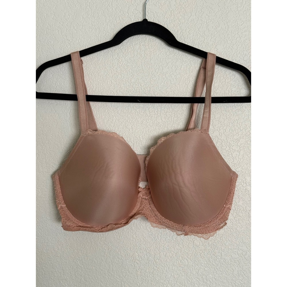 Victorias Secret Dream Angels Lined Demi Bra Nude Lace 36DDD F80 Rose Tan